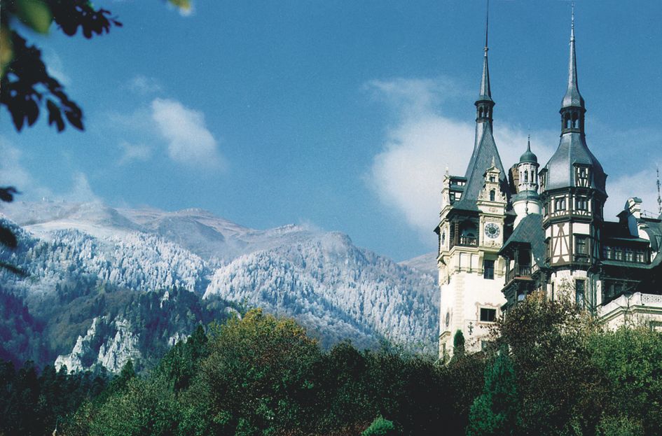 Peles castle seen in Vampire in Transylvania Dracula tours